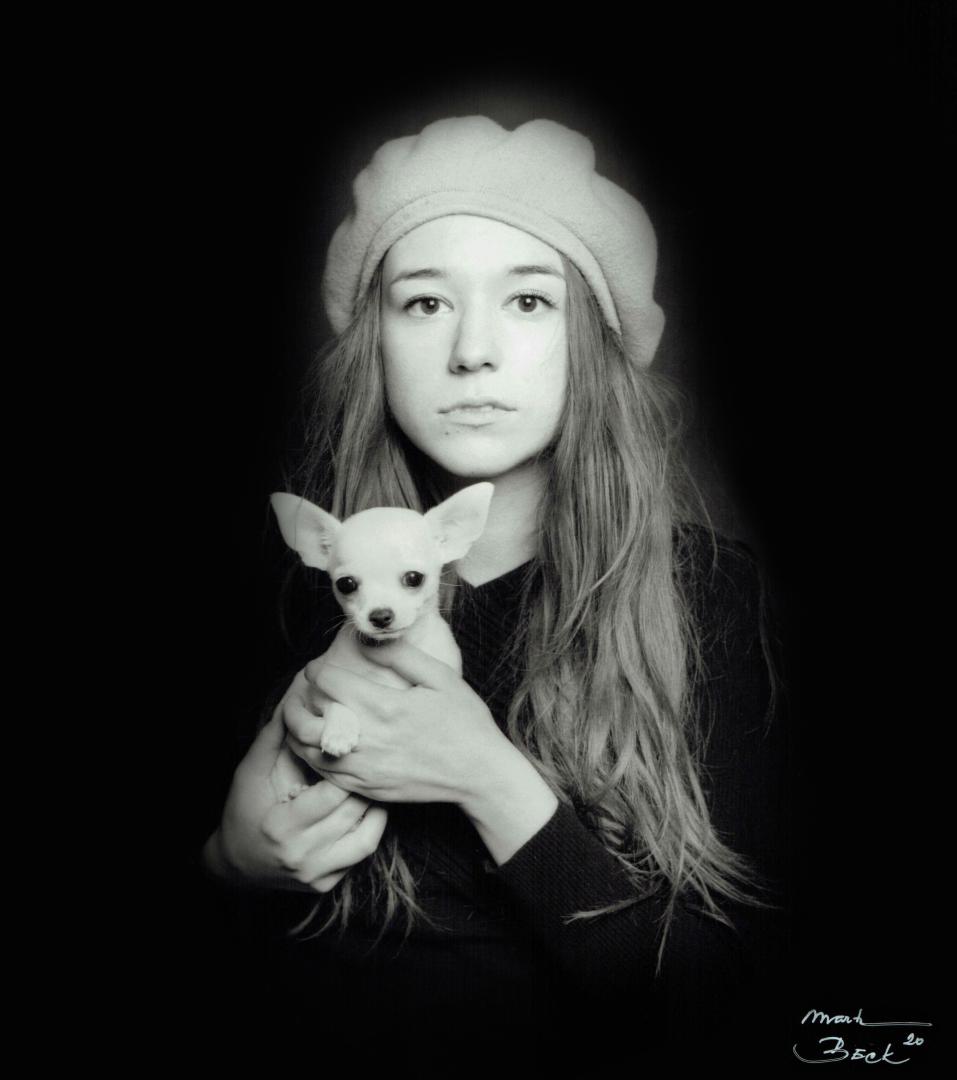 Aneta Kernová s psíkem